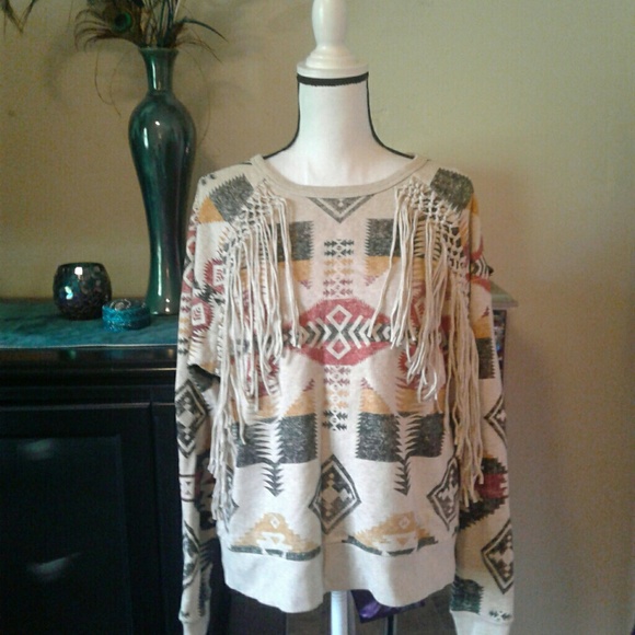Ralph Lauren Tops - Ralph Lauren Fringe Pullover